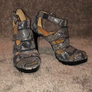 Michael Kors snake skin high heels